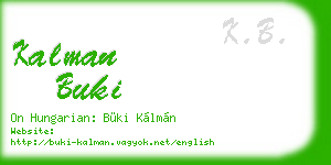 kalman buki business card