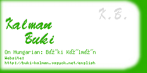 kalman buki business card
